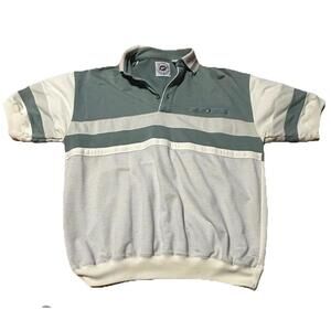 Vintage LD Sport International Polo Shirt Men’s Large Green Colorblock